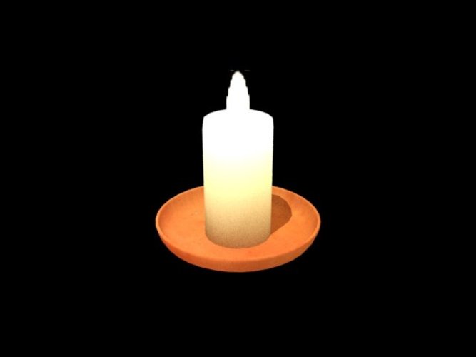 A Candle & Saucer 3D Print 39063 A Candle & Saucer 3D Print 39063