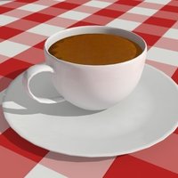 Small A cup of coffee 3D Printing 39097