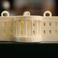 Small White House Ornament 3D Printing 39347