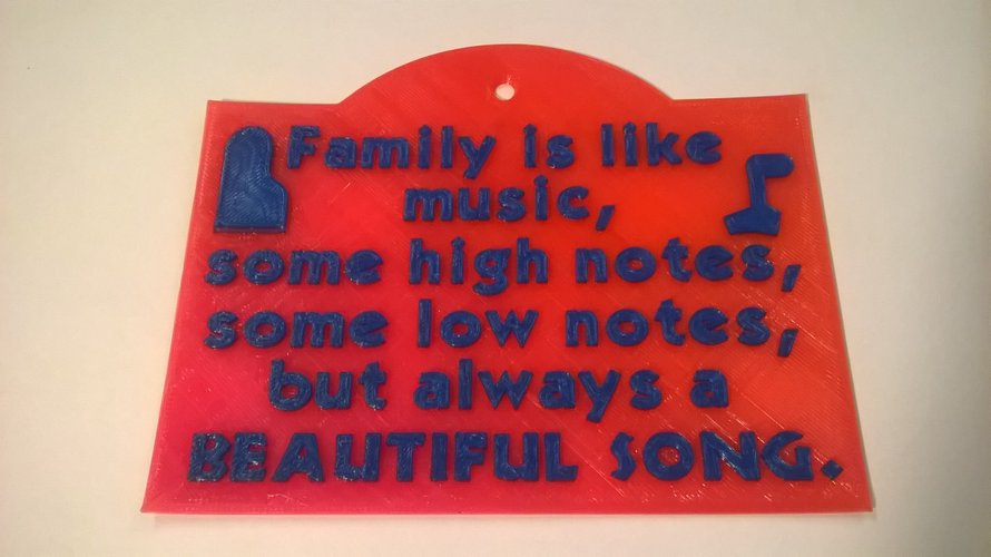 Family Music Sign 3D Print 39521 Family Music Sign 3D Print 39521