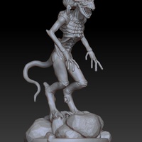 Small Demon Creature 3D Printing 3953