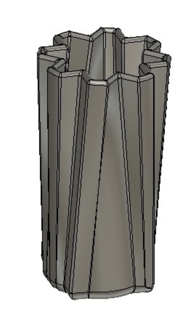 Star Vase top with filet edge