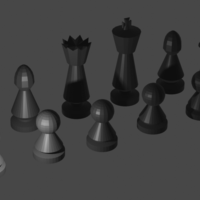 Small piezas de ajedrez 3D Printing 399996