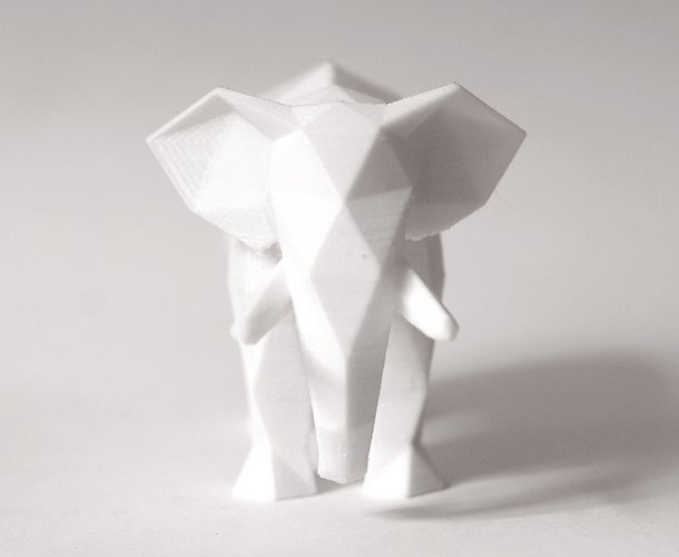 Low Poly Elephant Art Sculpture 3D Print 40154