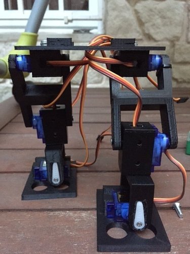 Robot bipedo con 6 servos 9g   //Biped robot with 6 9G servos 3D Print 40185