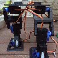 Small Robot bipedo con 6 servos 9g   //Biped robot with 6 9G servos 3D Printing 40185