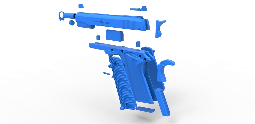 Pistol AMT Hardballer 3D Print 402576 Pistol AMT Hardballer 3D Print 402576