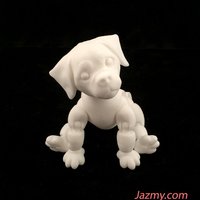 Small 3d Jointed Puppy Dog 3D Printing 40440