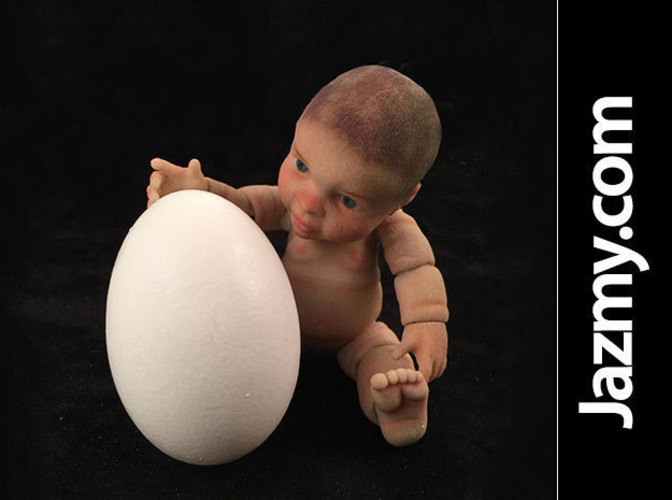 3D Jointed Articulated Baby 3D Print 40455
