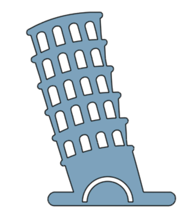 separador de libro torre de pisa