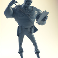 Small The Ticketeer Figurine 3D Printing 4086