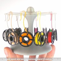 Mini filament spool and earring carousel stand - Thumbnail 1