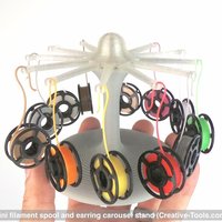 Mini filament spool and earring carousel stand - Thumbnail 2