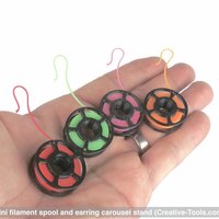 Mini filament spool and earring carousel stand - Thumbnail 3