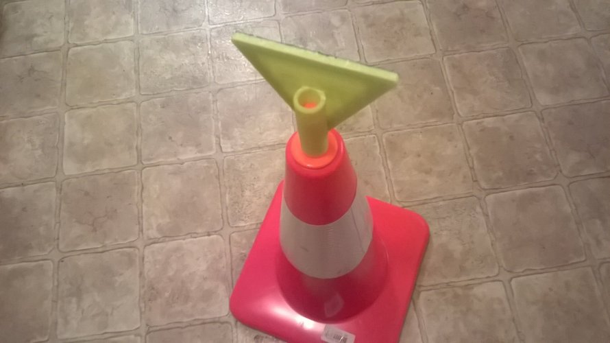 Yield Sign For Safety Cones 3D Print 41054 Yield Sign For Safety Cones 3D Print 41054