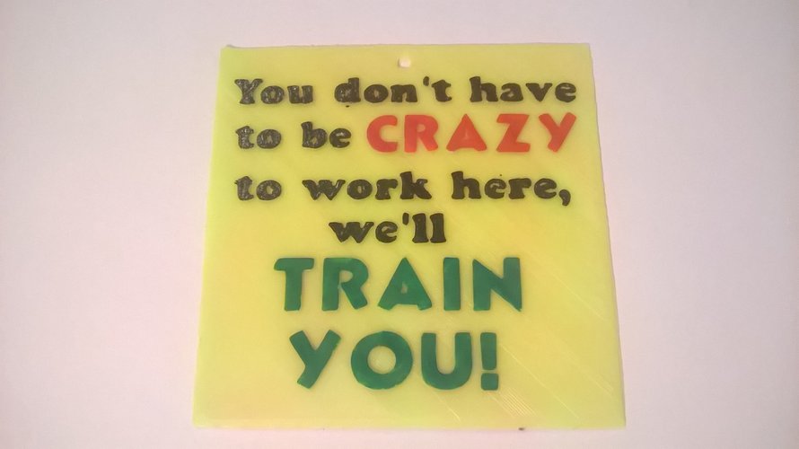 Crazy Train sign 3D Print 41057 Crazy Train sign 3D Print 41057