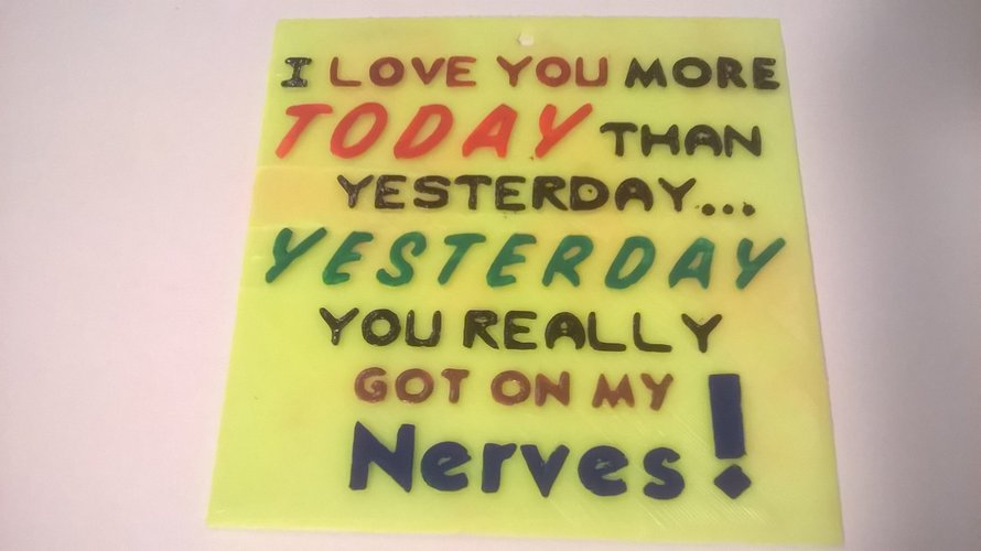 Love Today More sign 3D Print 41066 Love Today More sign 3D Print 41066