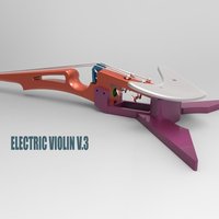 Small Rock-Star Electric Violin V.3 3D Printing 41288