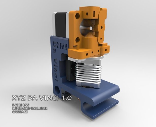 XYZ DA VINCI DOUBLE FAN CARRIAGE. 3D Print 41343