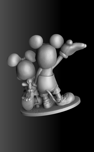 Mickey&Minnie together.STL. 3D Print 414175 Mickey&Minnie together.STL. 3D Print 414175