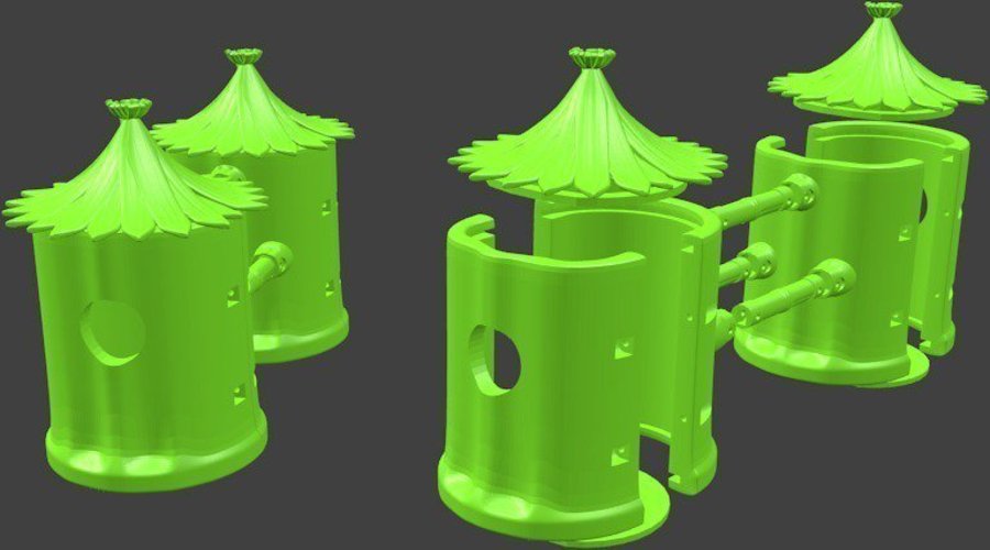 Modular Bamboo BirdHouse 3D Print 41848