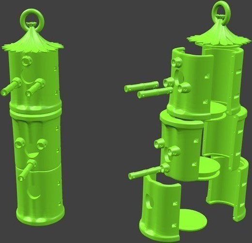 Modular Bamboo BirdHouse 3D Print 41850