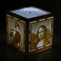 Small [PICtart] Lightcube with Lithophane Paintings 3D Printing 41920