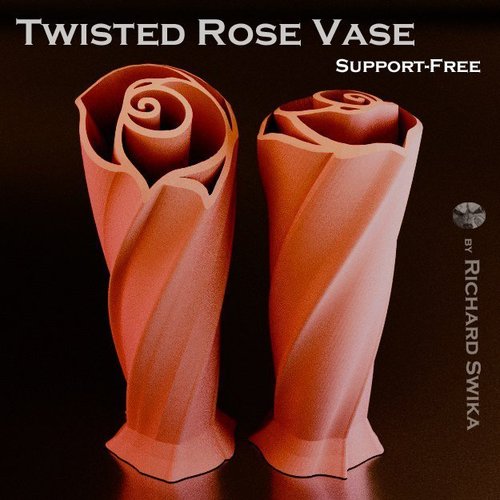 Twisted Rose Vase 3D Print 42107