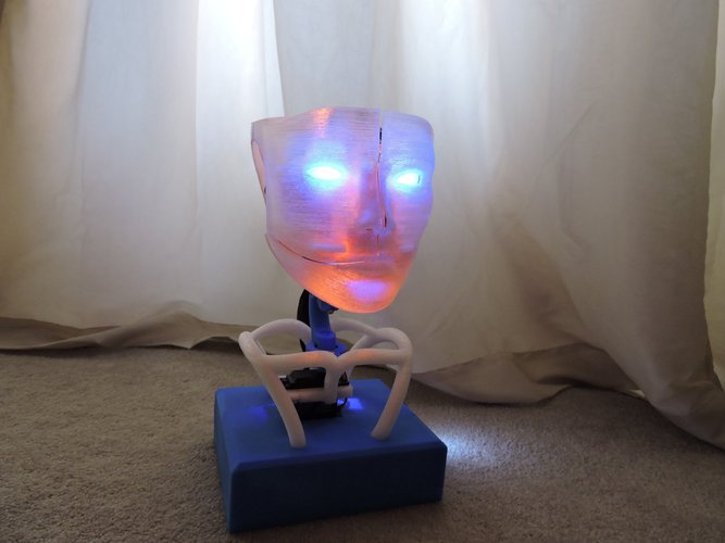 Animated Humanoid Robot Head 3D Print 42373