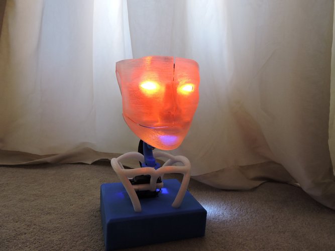 Animated Humanoid Robot Head 3D Print 42374