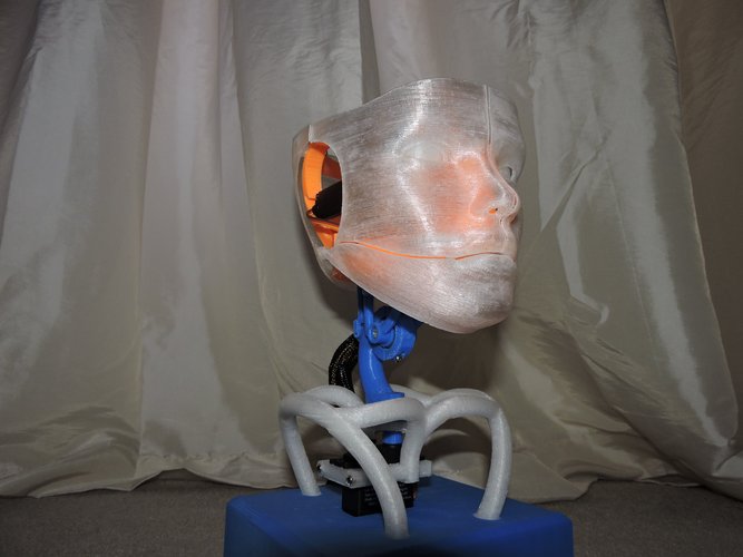 Animated Humanoid Robot Head 3D Print 42377