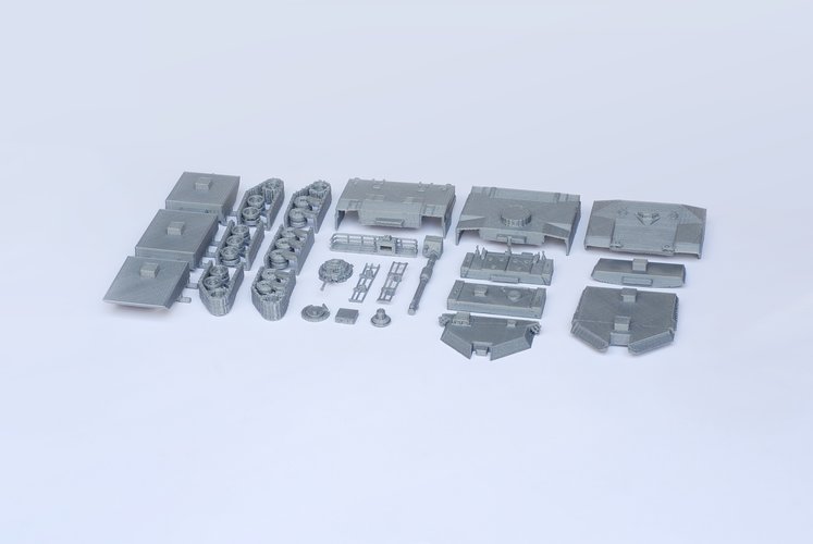 M1 Abrams Tank Model Kit - 25 body parts 3D Print 42455