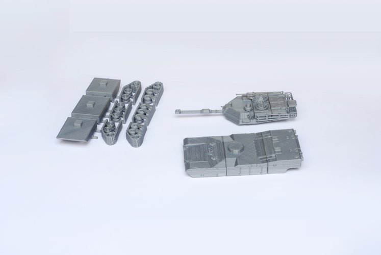 M1 Abrams Tank Model Kit - 25 body parts 3D Print 42459