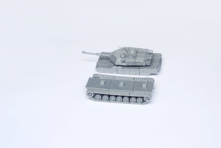 M1 Abrams Tank Model Kit - 25 body parts 3D Print 42460