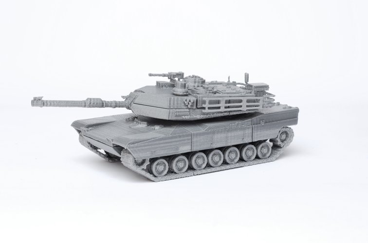 M1 Abrams Tank Model Kit - 25 body parts 3D Print 42462