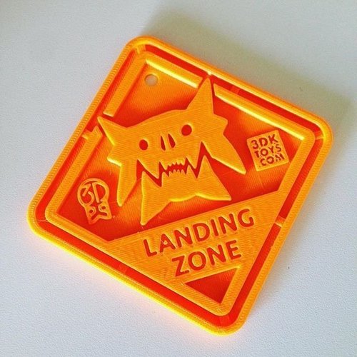 #QuinSaga: Monster Landing Zone Plaque - via 3DKToys.com 3D Print 42648