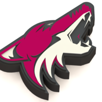 Small Arizona Coyotes logo 3D Printing 43225