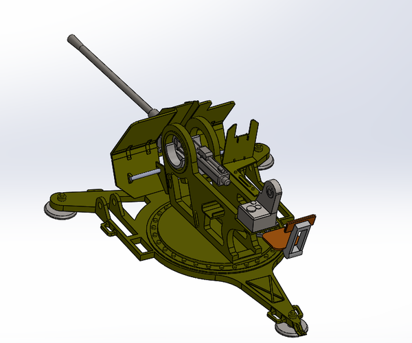 Flak 38 1:10 3D Print 44183 Flak 38 1:10 3D Print 44183