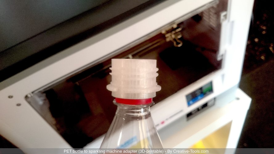 PET bottle to sparkling machine adapter (SodaStream-compatible) 3D Print 44223
