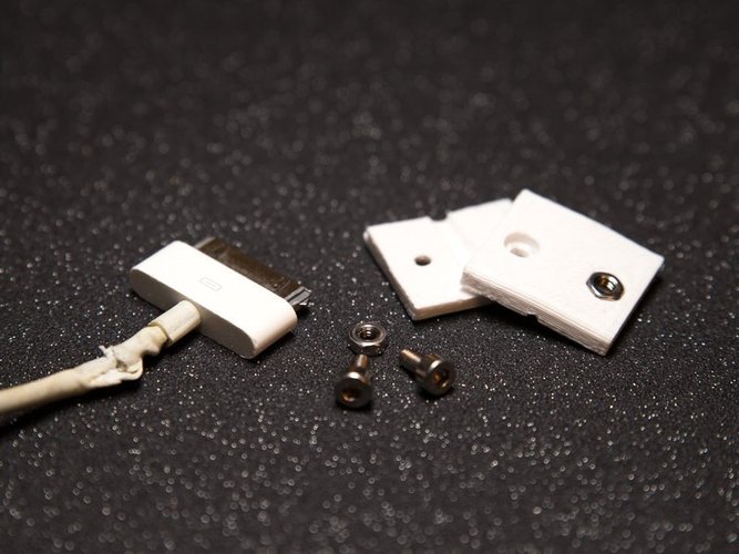 Apple 30-pin connector strain relief 3D Print 44365 Apple 30-pin connector strain relief 3D Print 44365