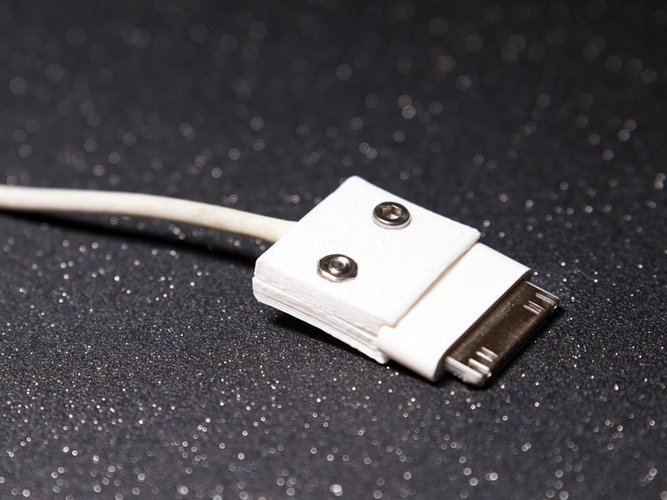 Apple 30-pin connector strain relief 3D Print 44367 Apple 30-pin connector strain relief 3D Print 44367