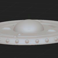 Small UFO low poly low dome 3D Printing 44378