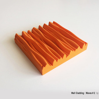 Small Wall Cladding "Waves" #2 3D Printing 44542