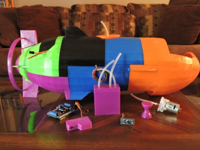 The Catfish - A fully working submarine 3D Print 44849