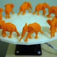 Small Walking Elephant 3D Zoetrope 3D Printing 45272