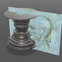 Small Head Profile Candle Holder 3D Printing 45398