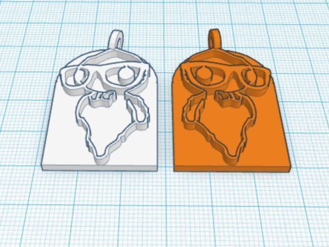 Hipster Ghost Earrings 3D Print 45518