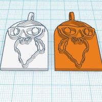 Small Hipster Ghost Earrings 3D Printing 45518