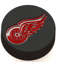 Small Detroit Red Wings logo on ice hockey puck. 3D Printing 46469