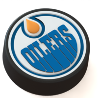 Small Edmonton Oilers logo on ice hockey puck 3D Printing 46472